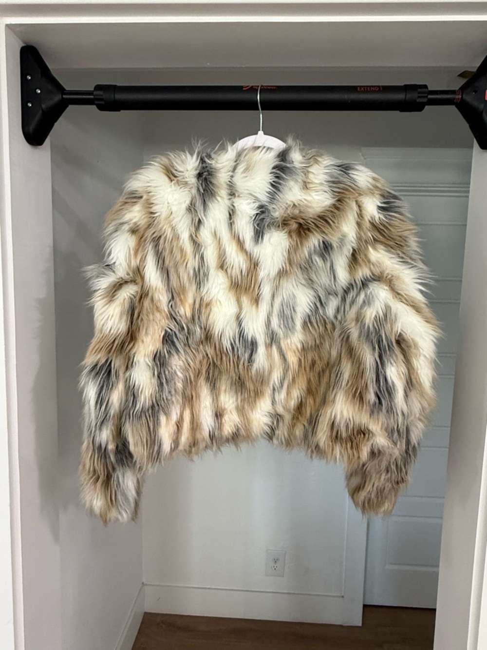 Forever 21 Neutrals Faux Fur Coat - Picture 3 of 6
